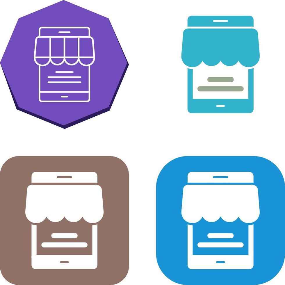 Online Store Icon Design vector
