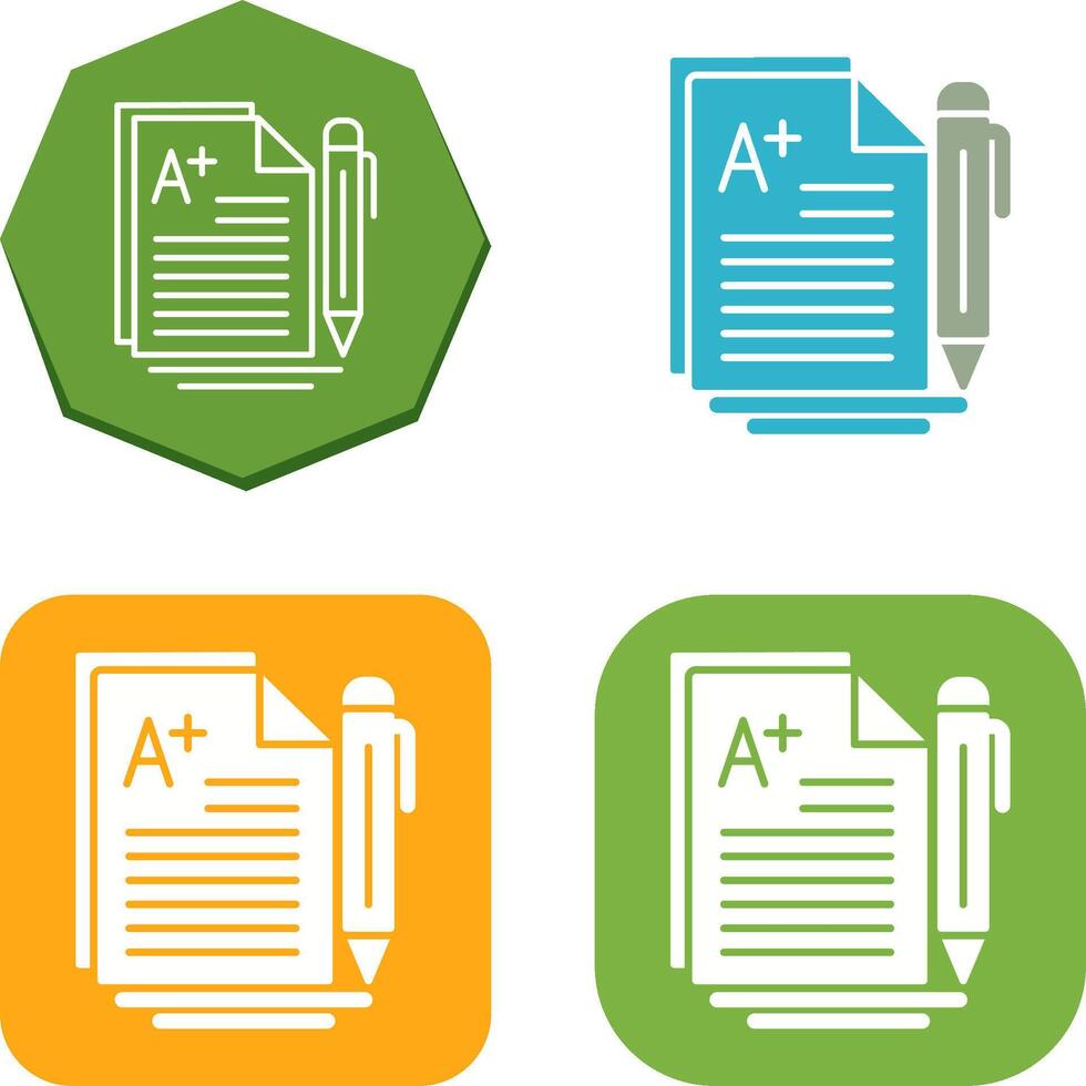 A Grade Icon Design vector