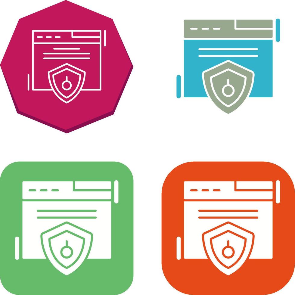 Web Security Icon Design vector