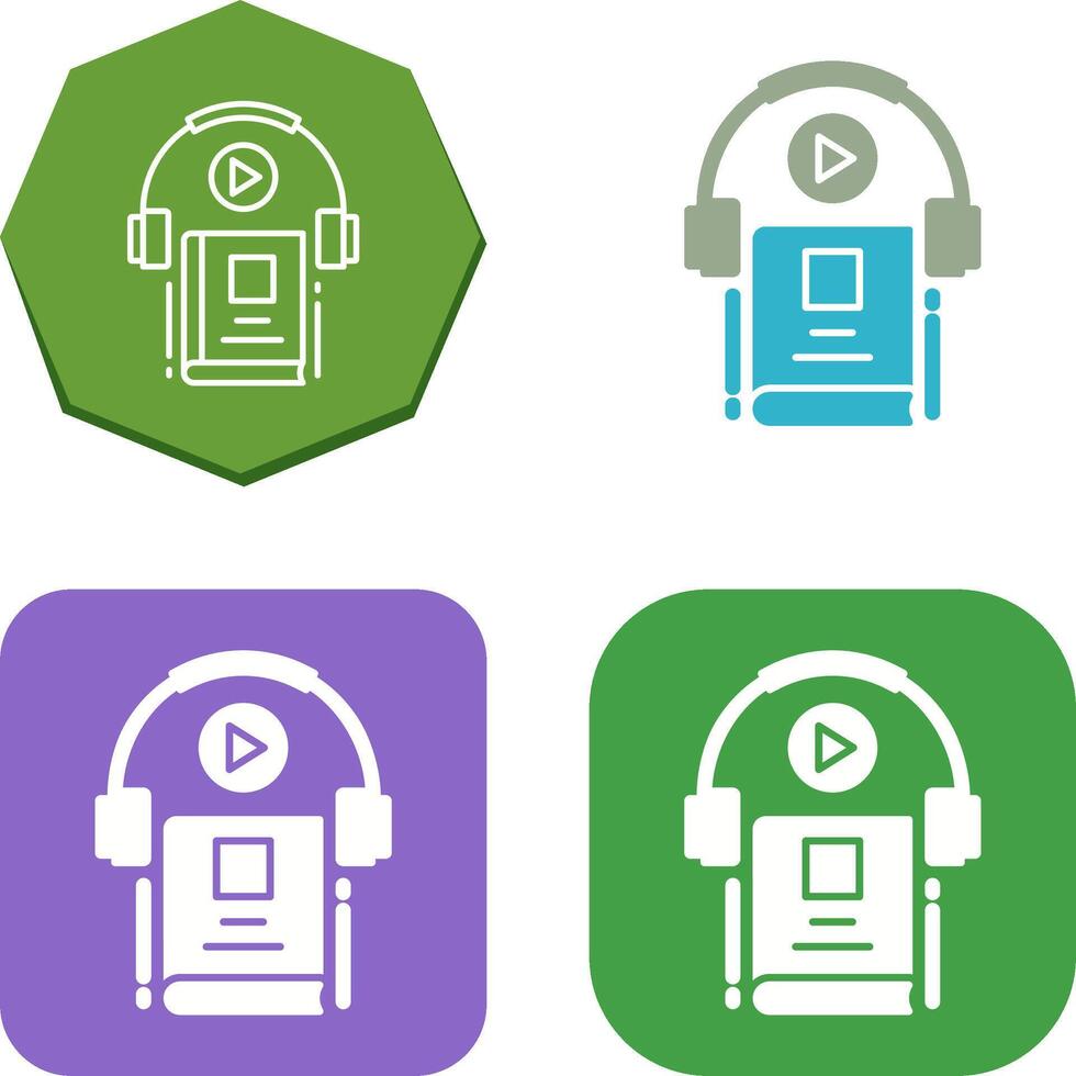 Audio Book Icon Design vector