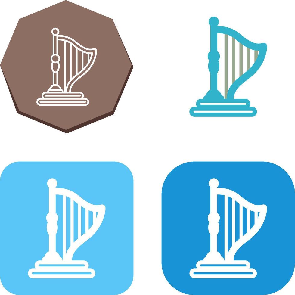 Harp Icon Design vector