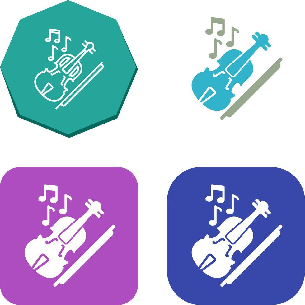 violín icono diseño vector