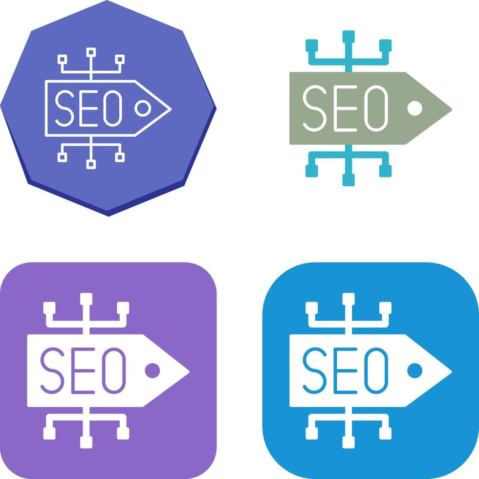 diseño de icono de etiqueta seo vector