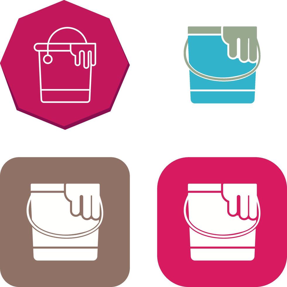 Paint Bucket Icon Design vector