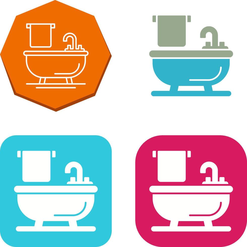 diseño de icono de bañera vector