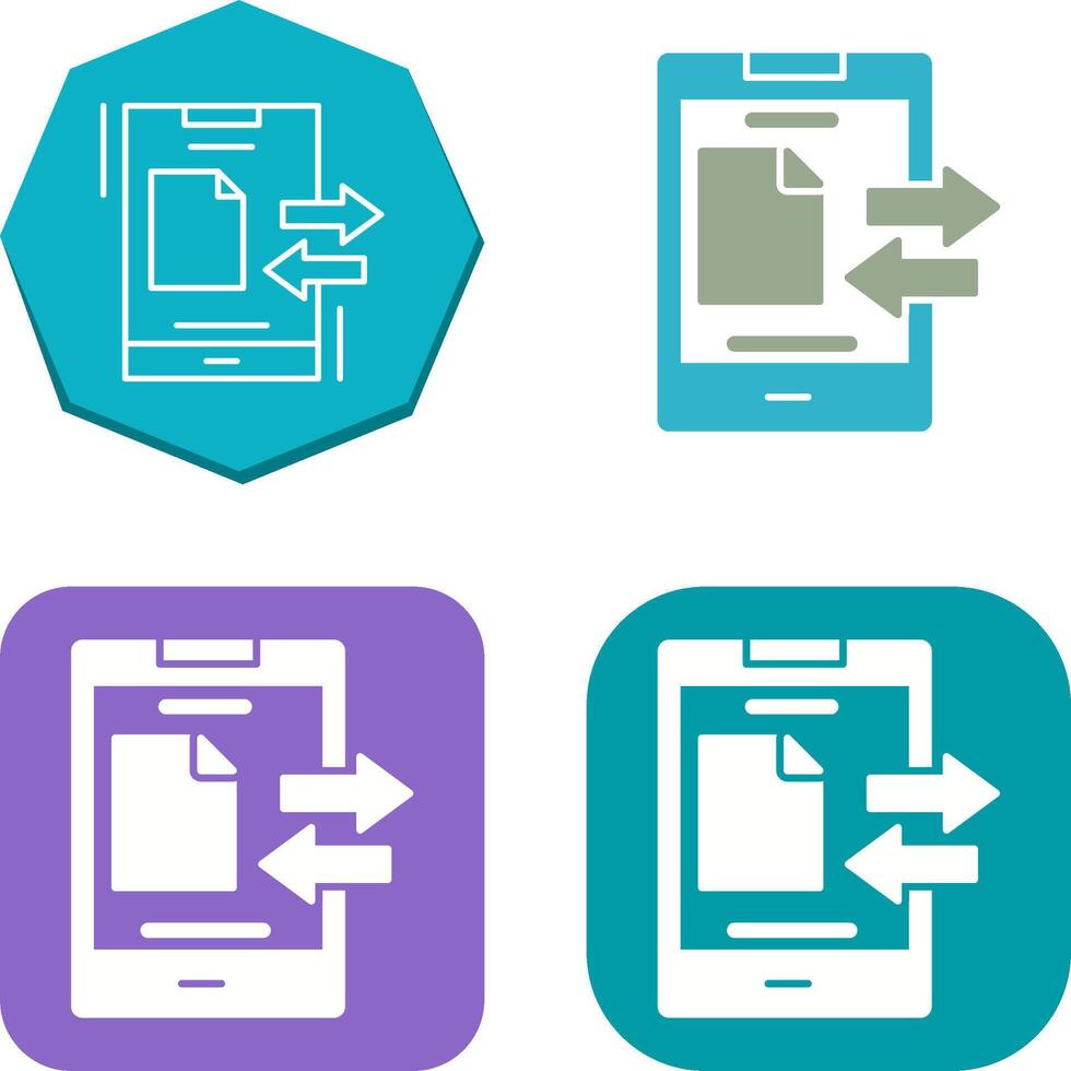 Data Transfer Icon Design vector