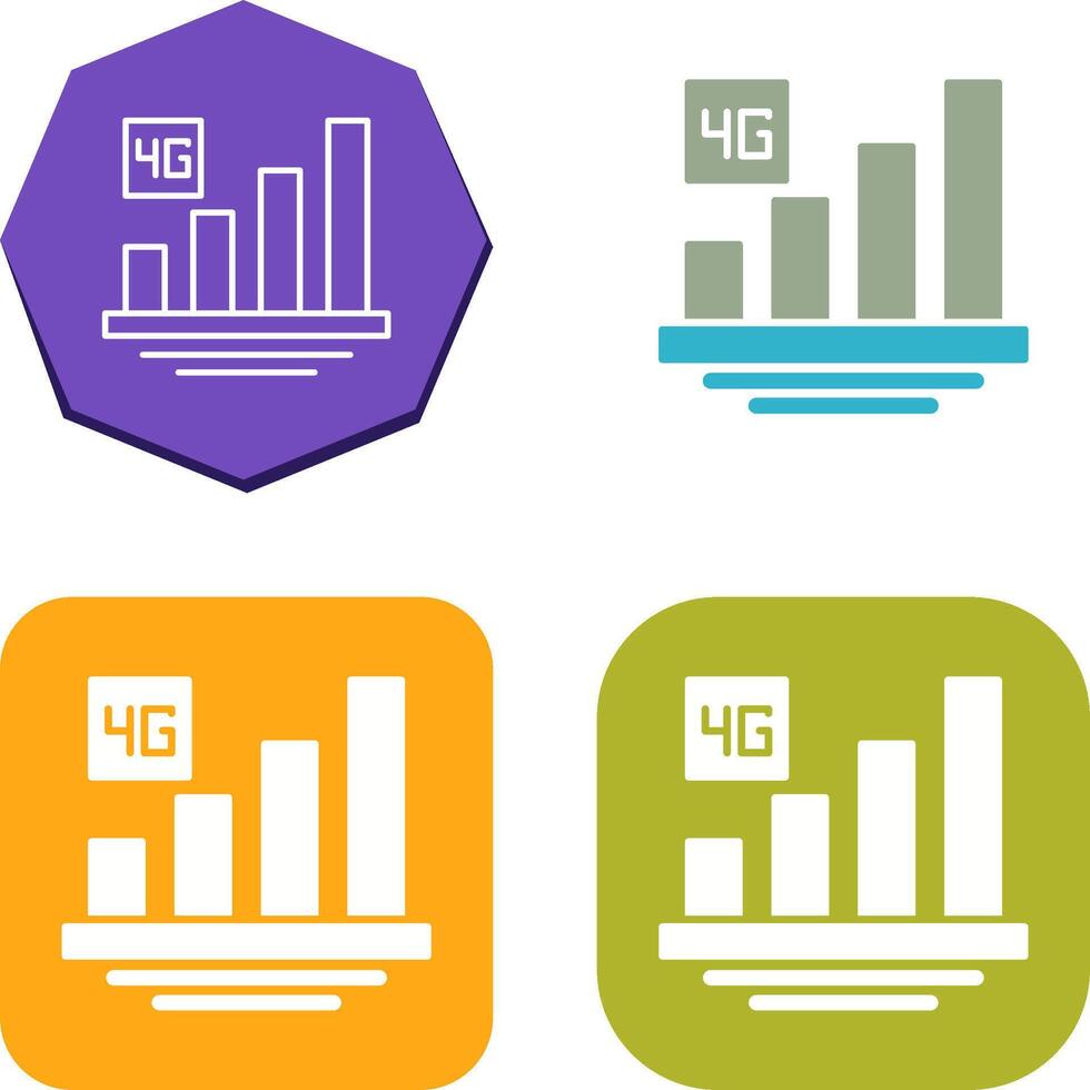 4G Icon Design vector