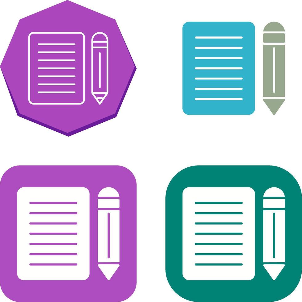Note Icon Design vector