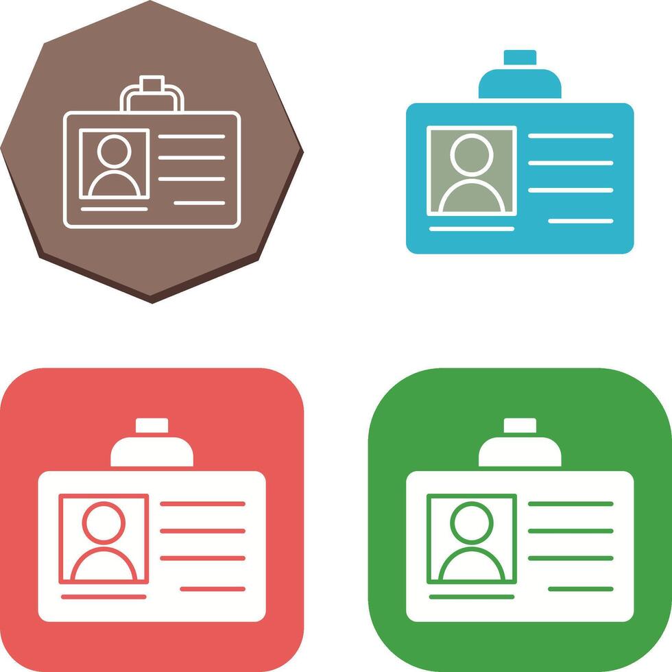 Id Card Icon Design vector