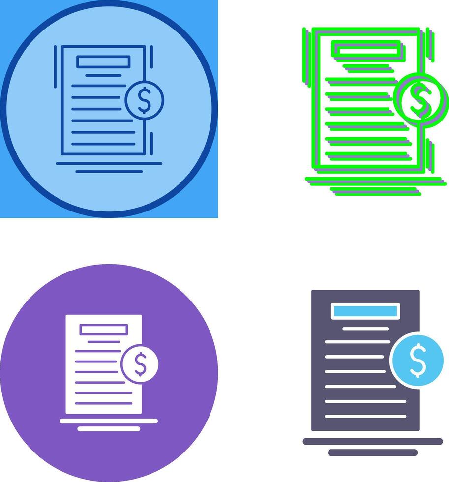 Your Bill Icon Design vector
