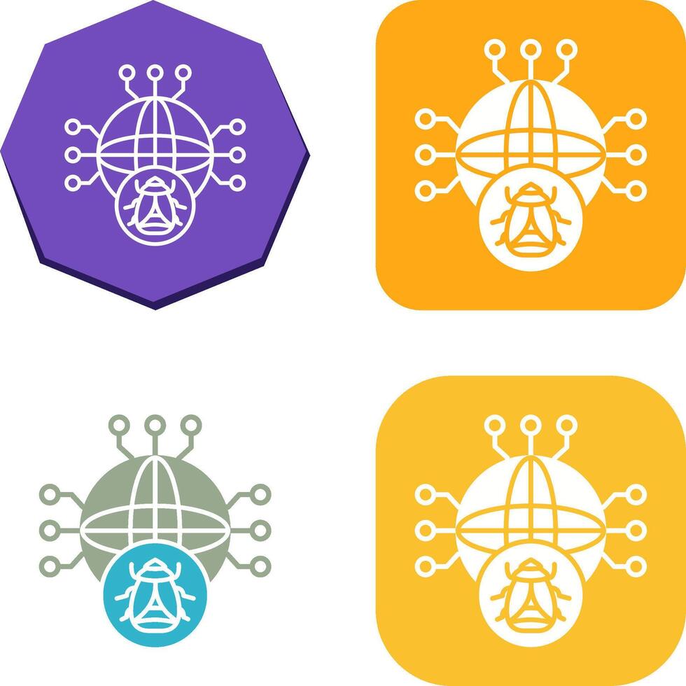 Global Malware Icon Design vector