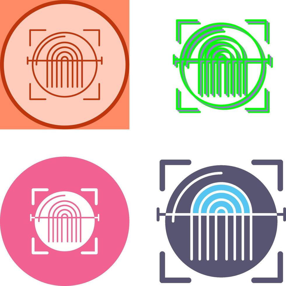 Fingerprint Scanner Icon Design vector