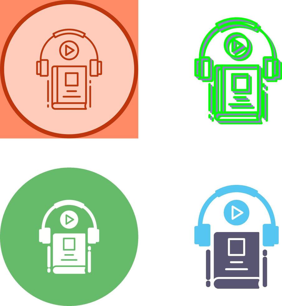 Audio Book Icon Design vector