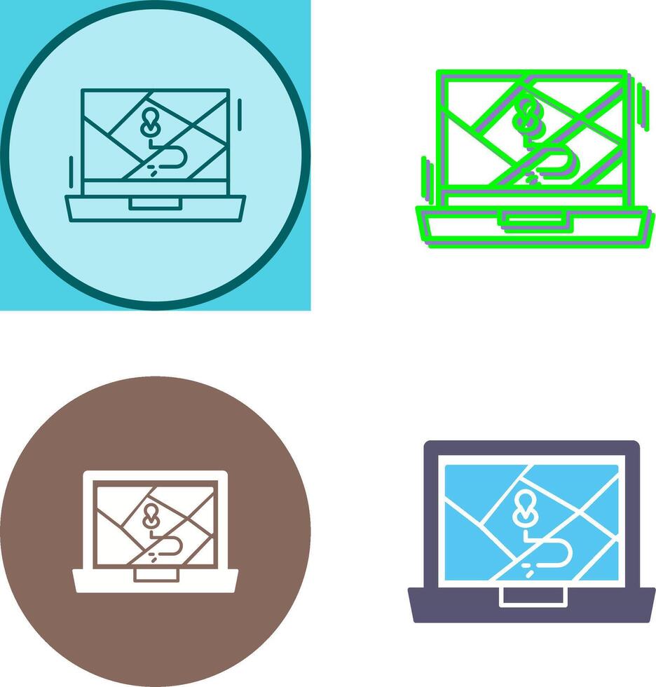 Google Map Icon Design vector