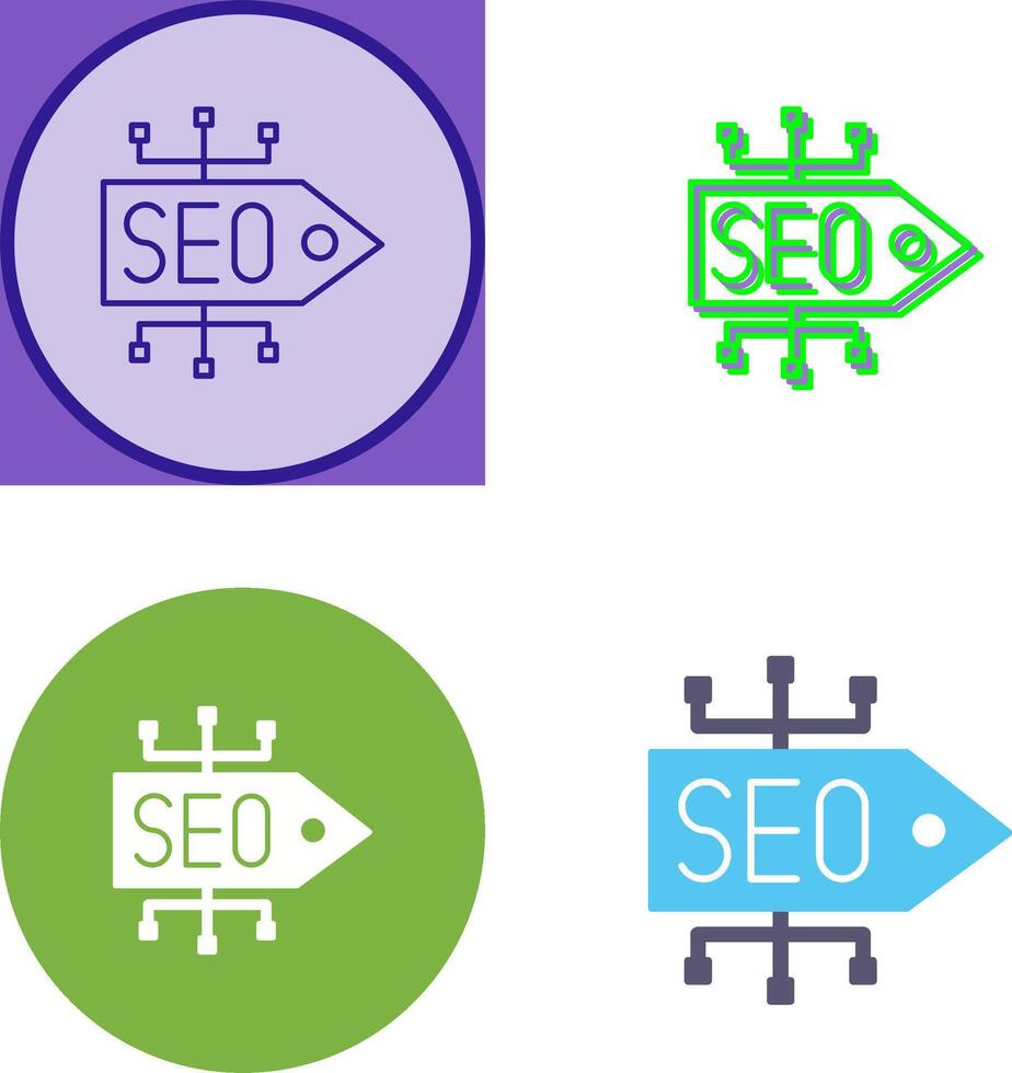 diseño de icono de etiqueta seo vector