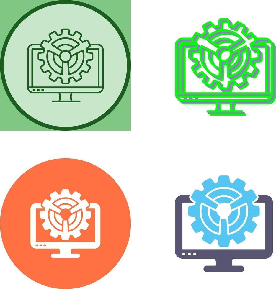 Monitor Icon Design vector