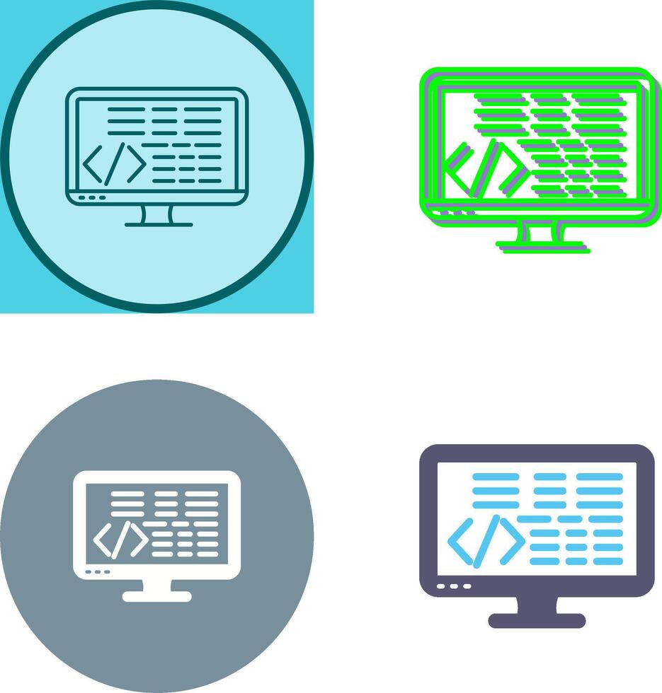 Coding Icon Design vector