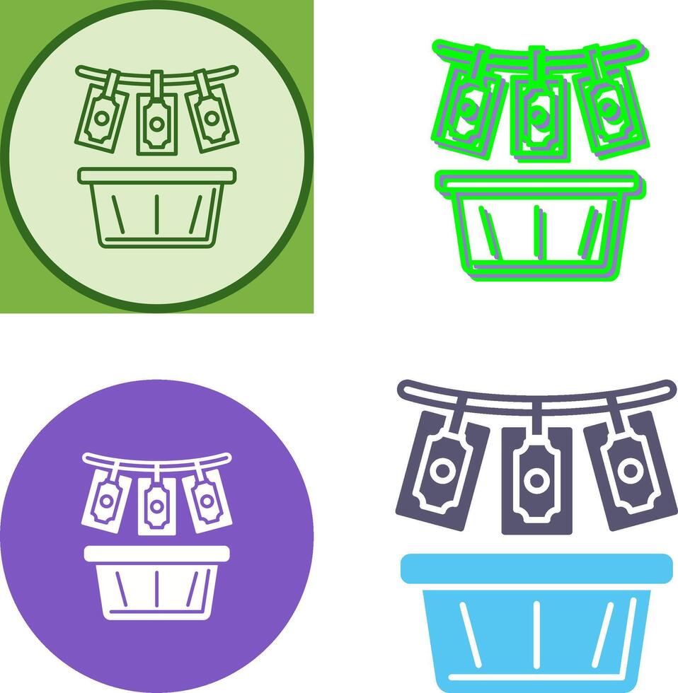 Money Loundering Icon Design vector