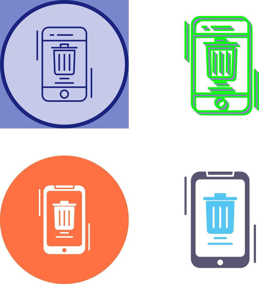 Delete Icon Design vector