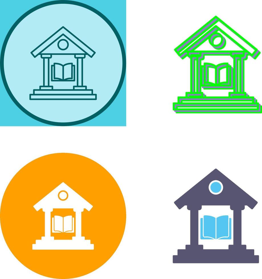 Library Icon Design vector