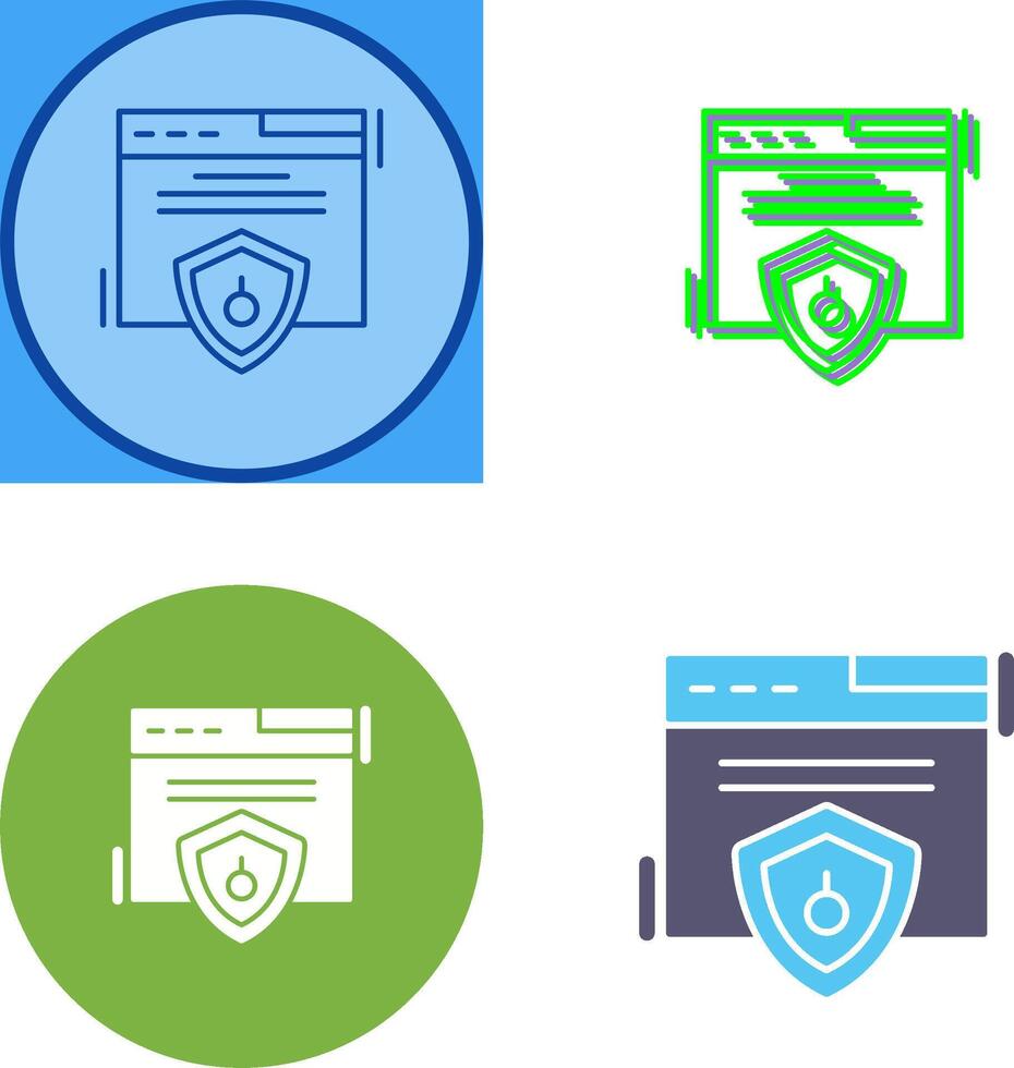 Web Security Icon Design vector