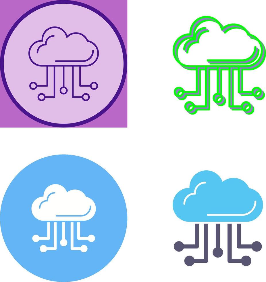 Cloud Computing Icon Design vector