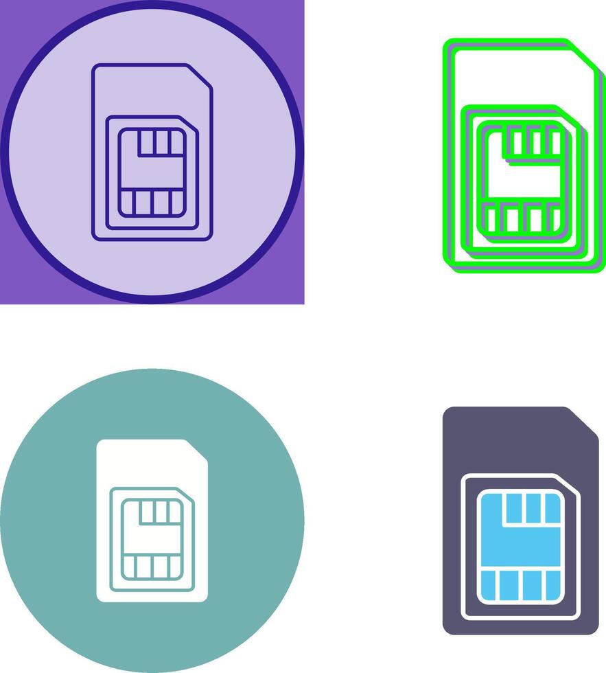 Sim Card Icon Design vector