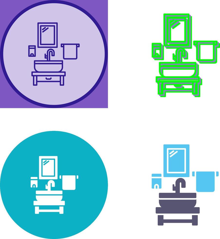 Washbasin Icon Design vector