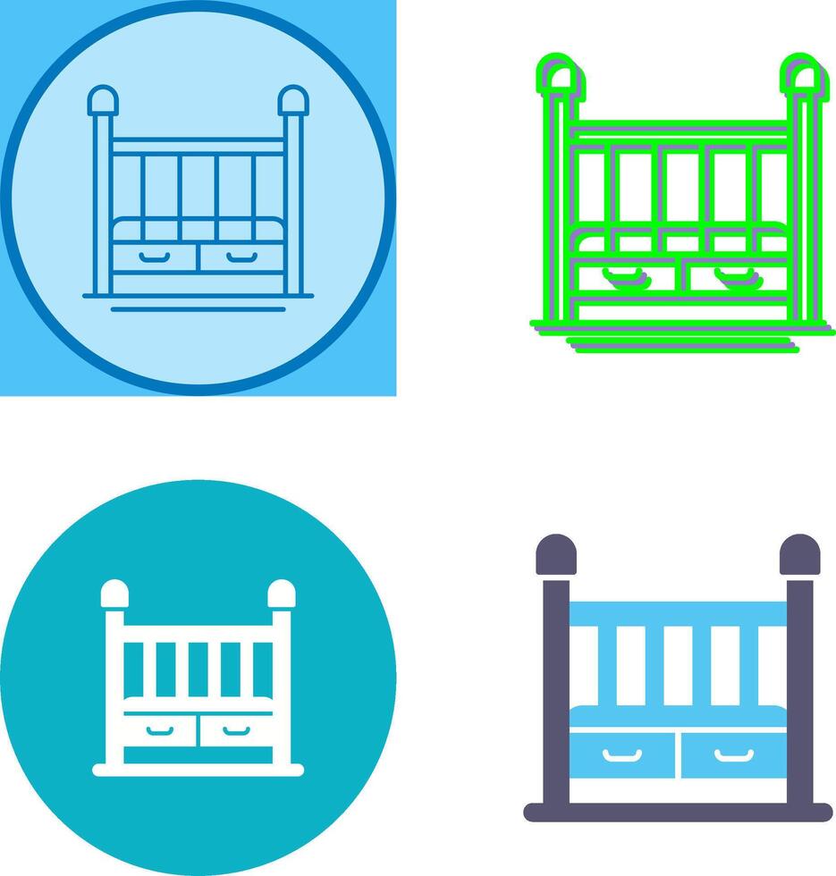 Baby Crib Icon Design vector