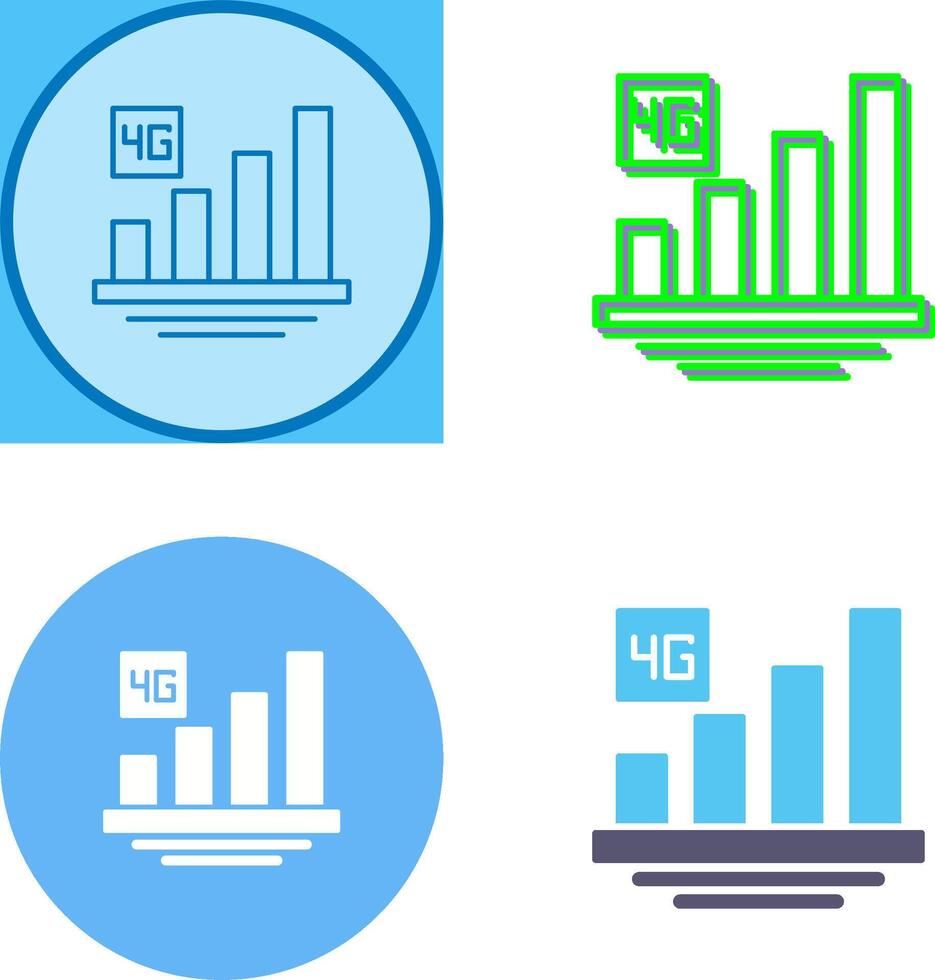 4G Icon Design vector