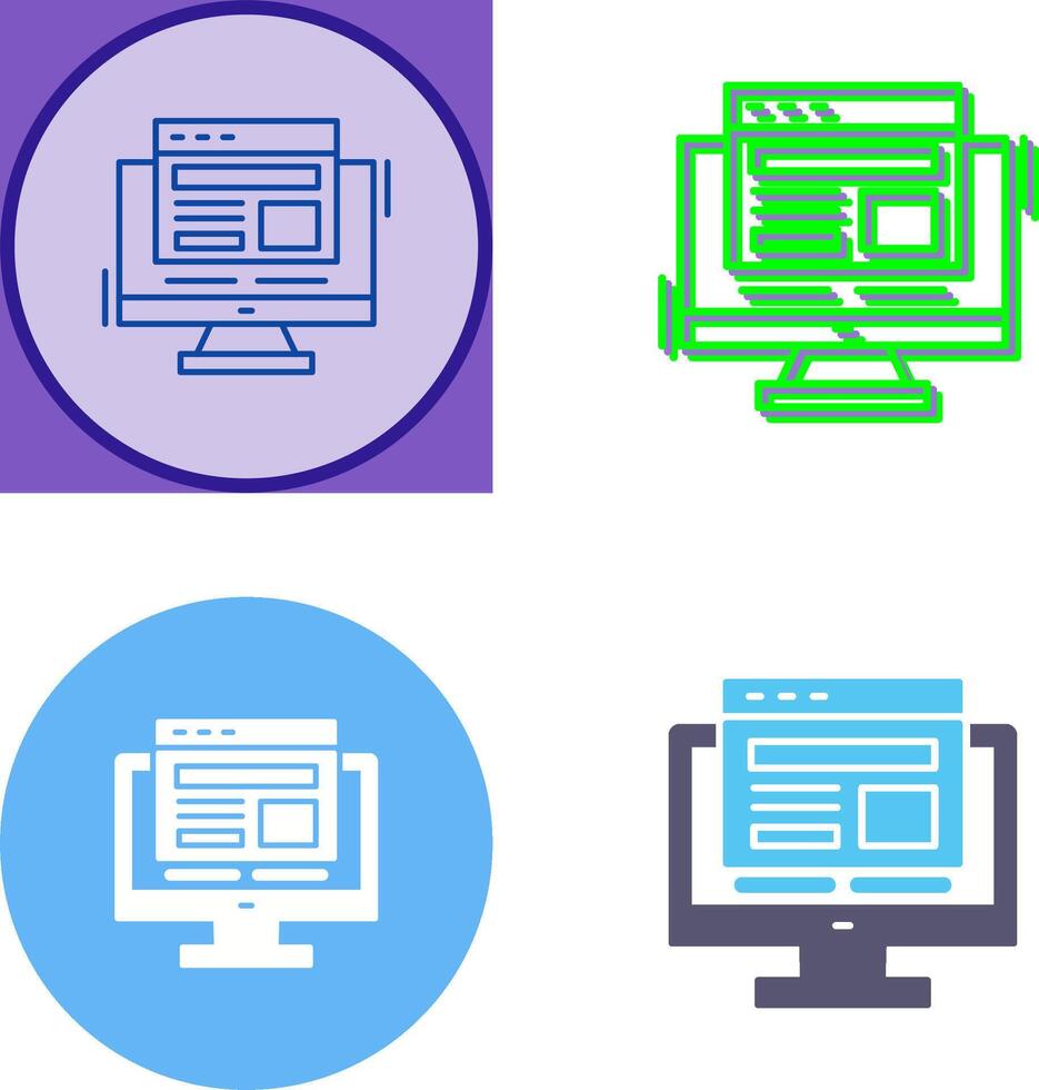 Adaptive Layout Icon Design vector