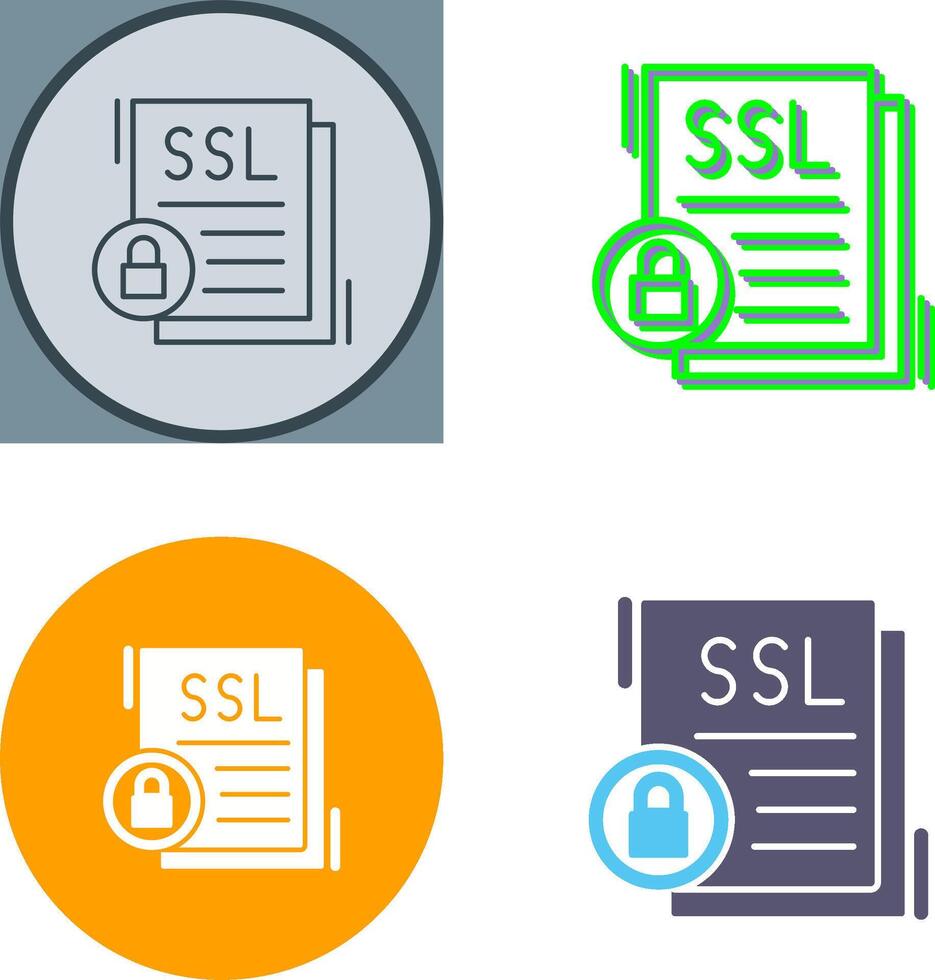 SSL Icon Design vector