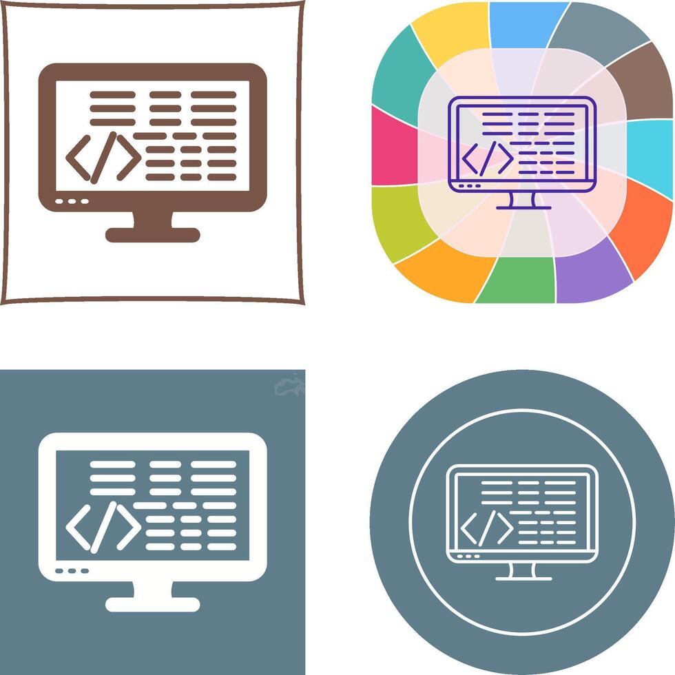 Coding Icon Design vector