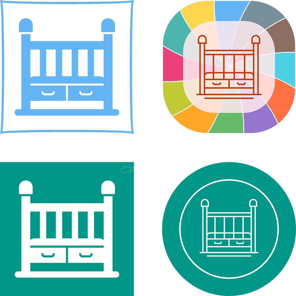 Baby Crib Icon Design vector
