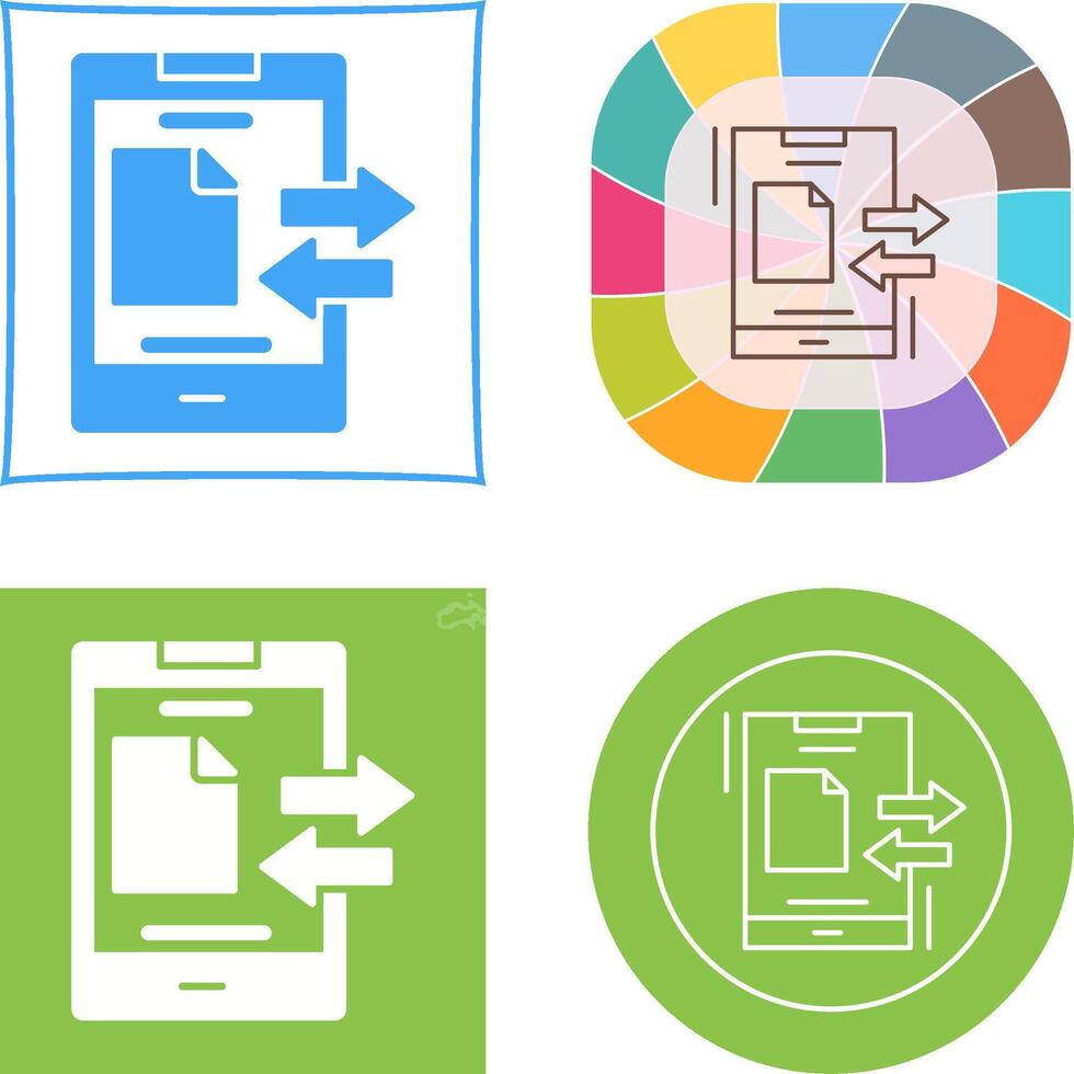 Data Transfer Icon Design vector
