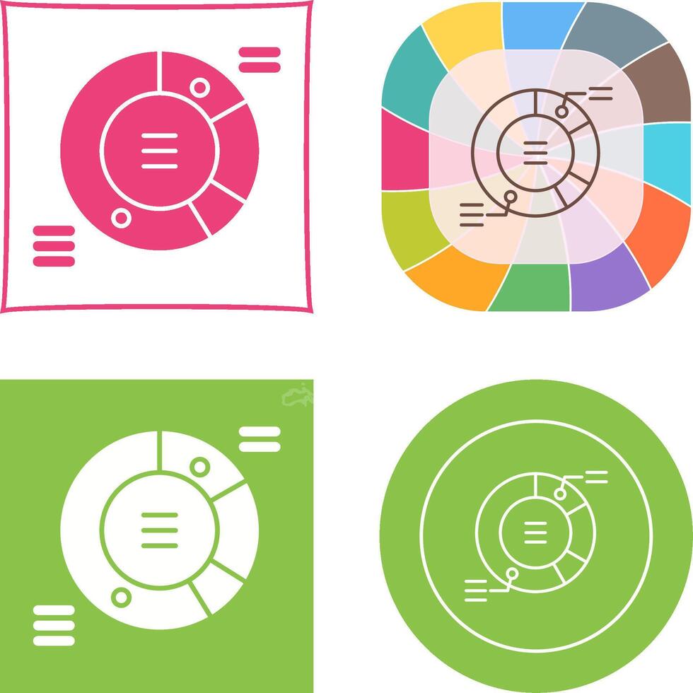 Pie Chart Icon Design vector