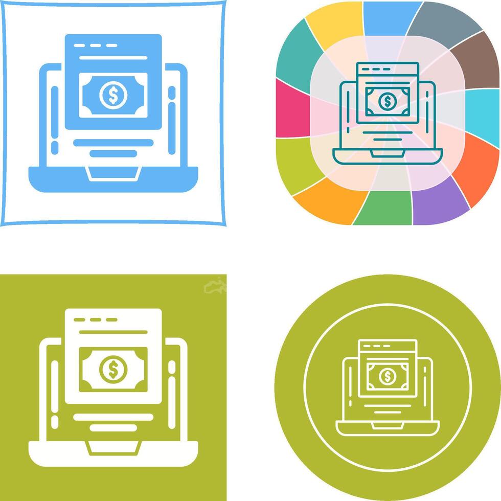 Online Payment Icon Design vector
