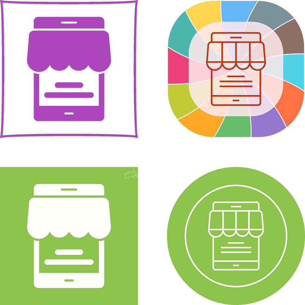 Online Store Icon Design vector