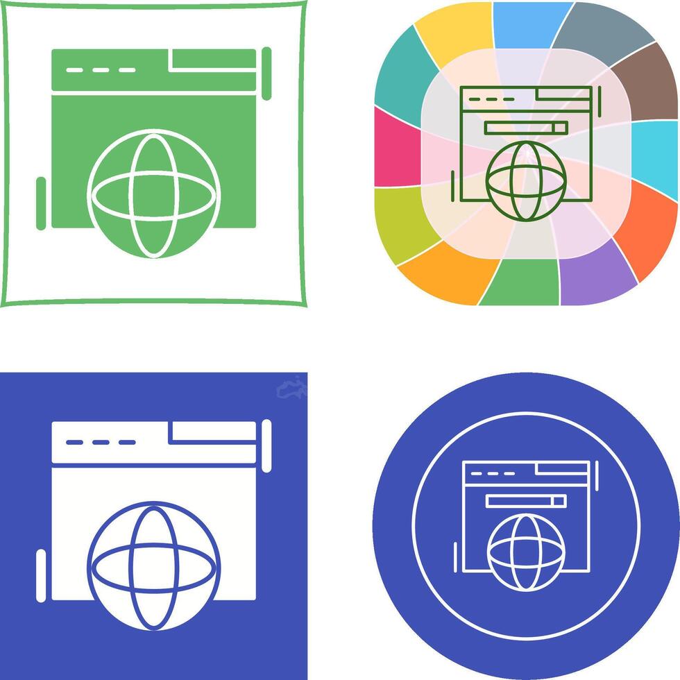 Browser Icon Design vector
