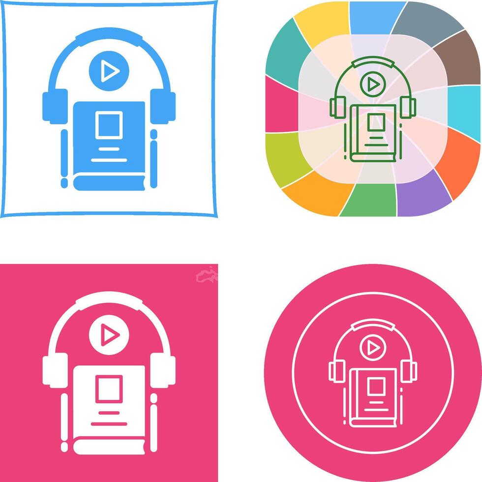 Audio Book Icon Design vector