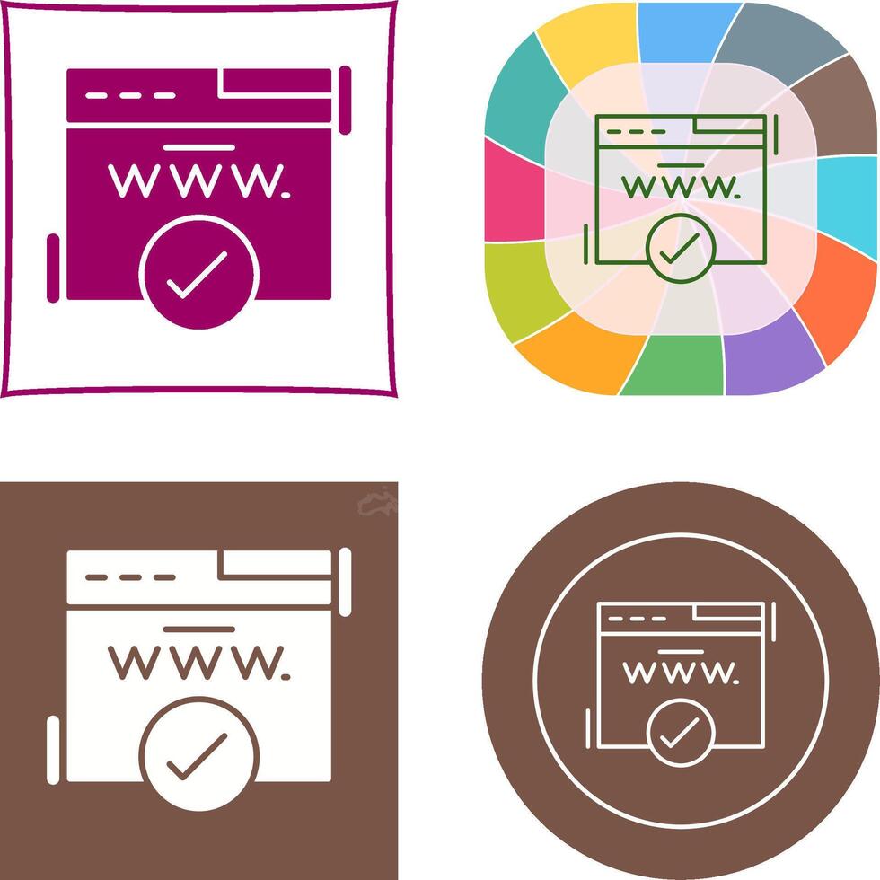 Domain Icon Design vector