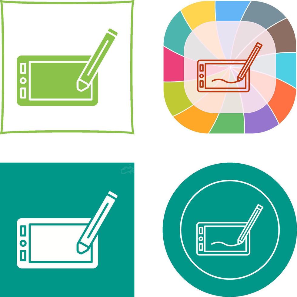 Drawing Tablet Icon Design vector