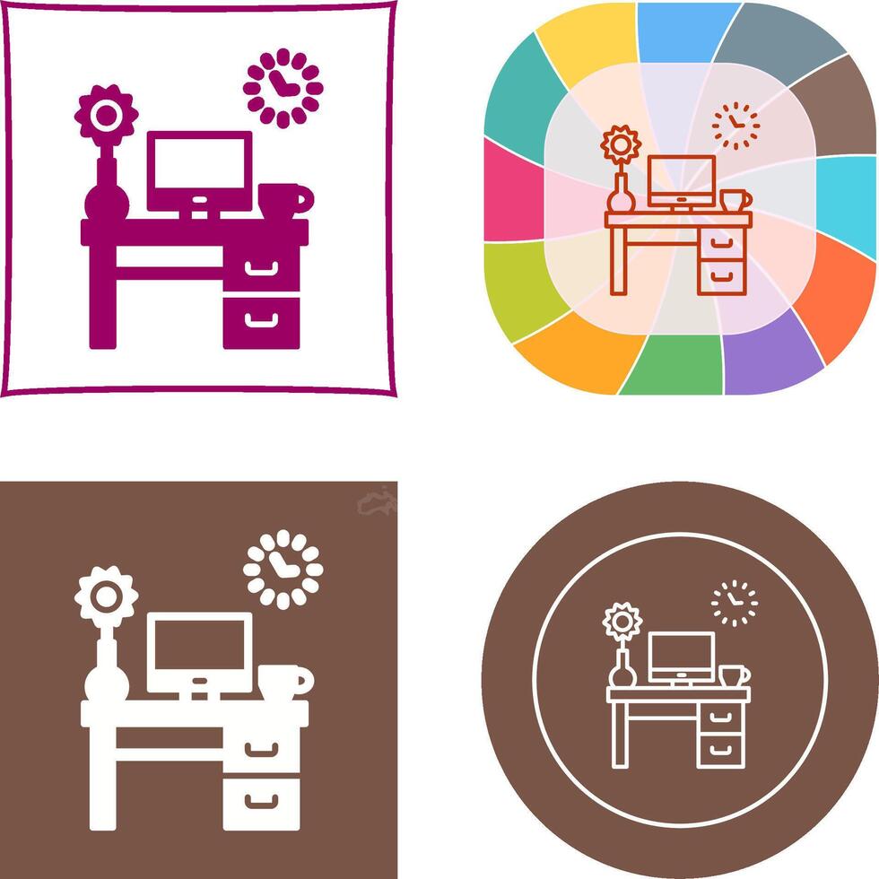 Work Table Icon Design vector