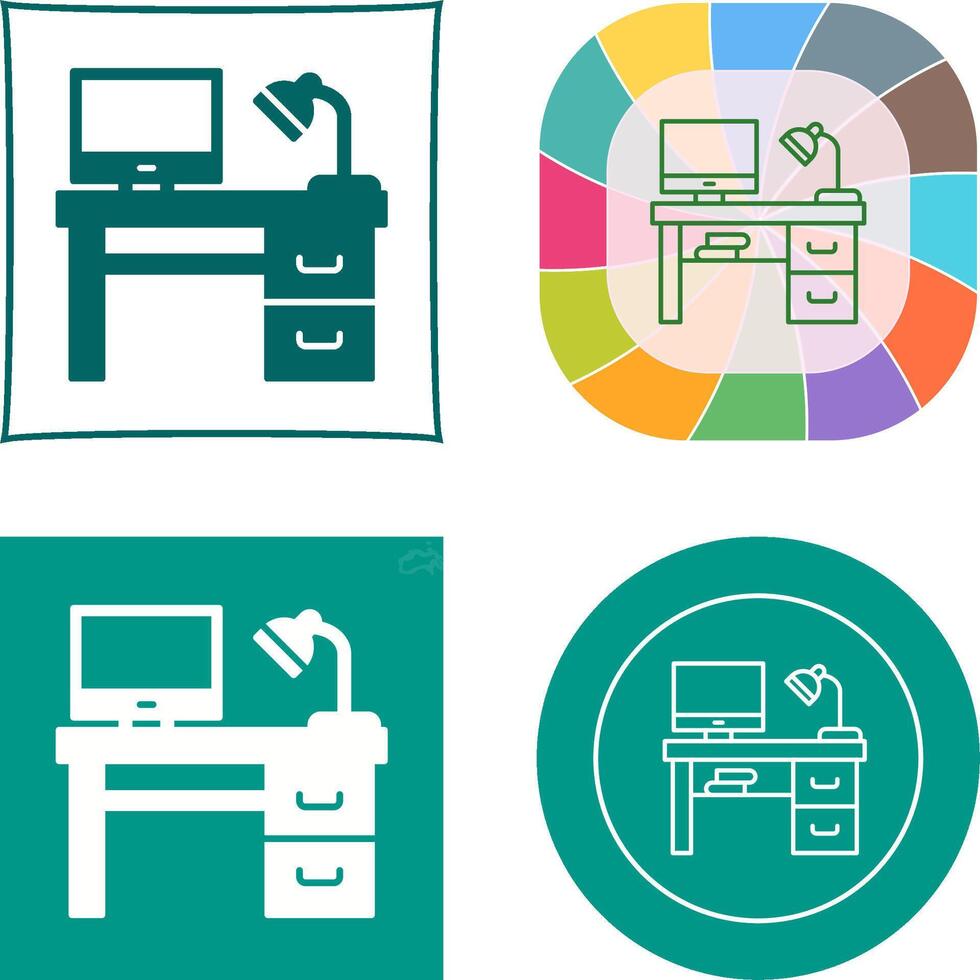 Desk Icon Design vector
