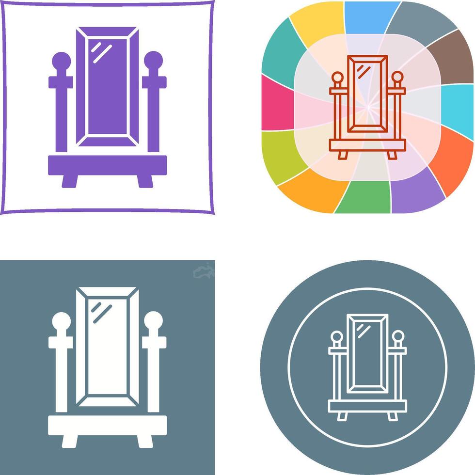 Floor Mirror Icon Design vector
