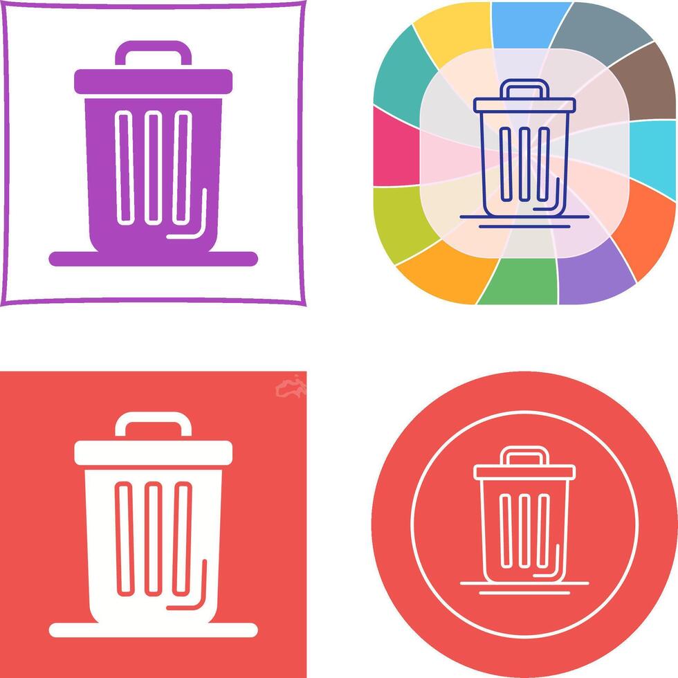 Trash Can Icon Design vector