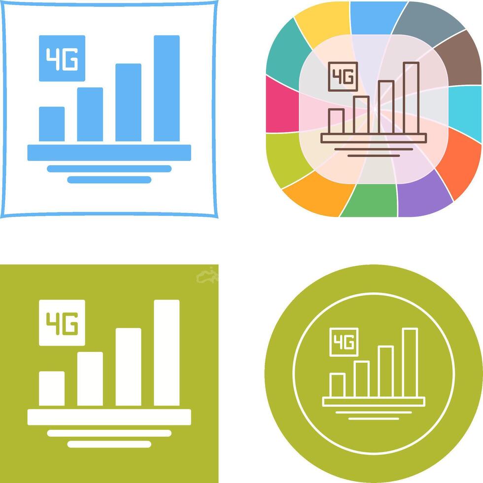 4G Icon Design vector