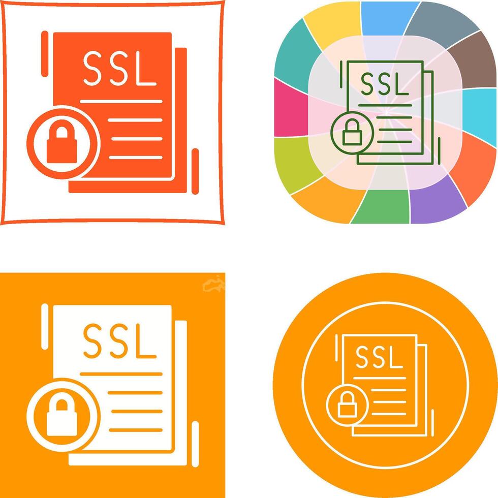 SSL Icon Design vector