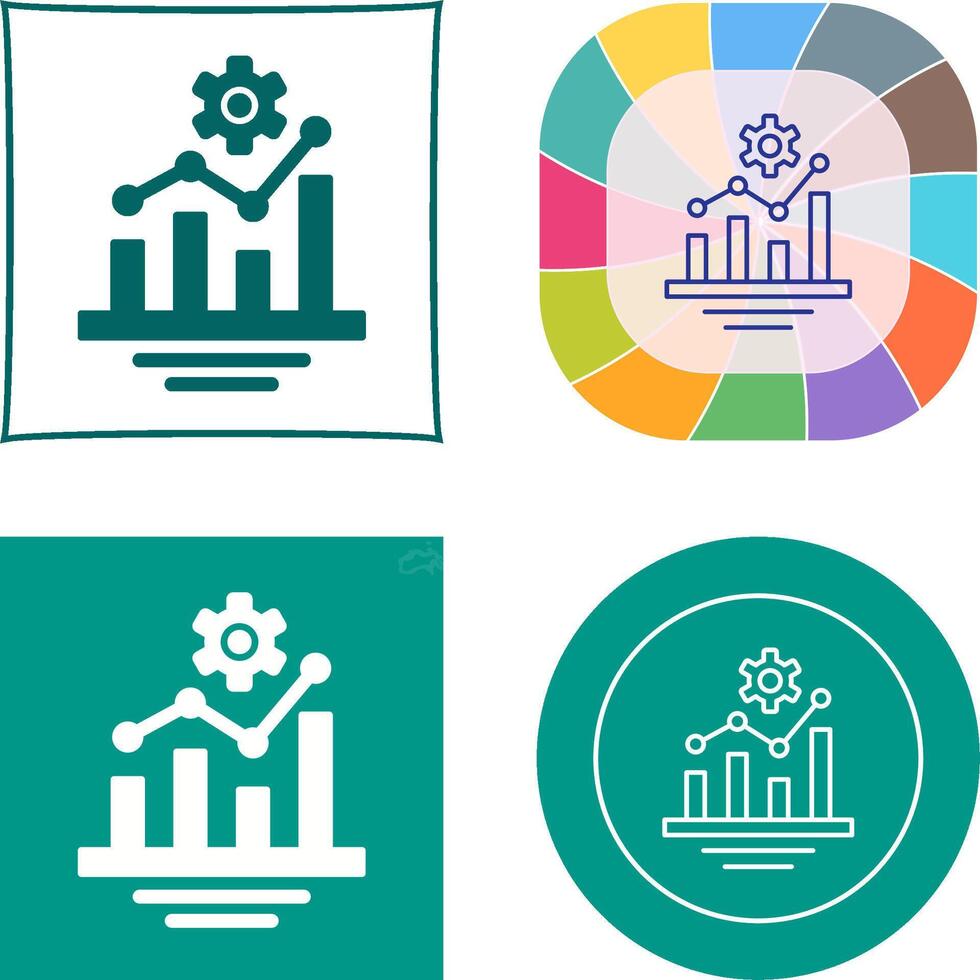 Bar Chart Icon Design vector