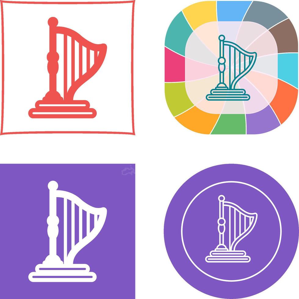 Harp Icon Design vector